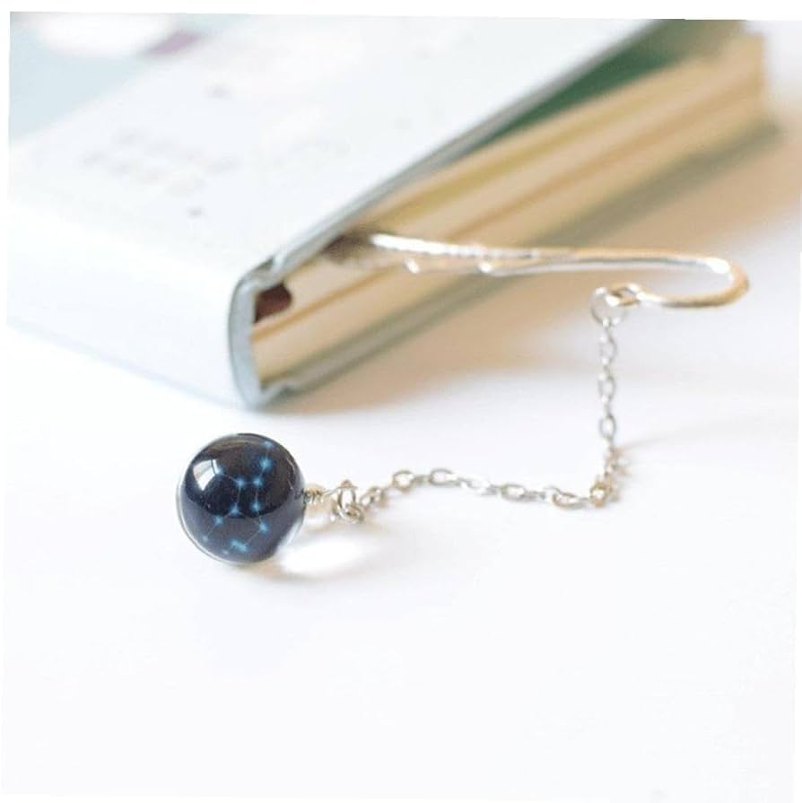 Amazon.co.jp: 羽しおり 夜光 金属 十二星座しおりペンダント